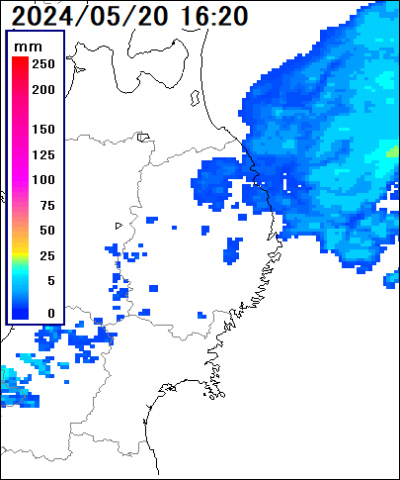 岩手県の雨雲レーダー
