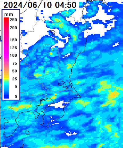 雨雲レーダー(茨城県)