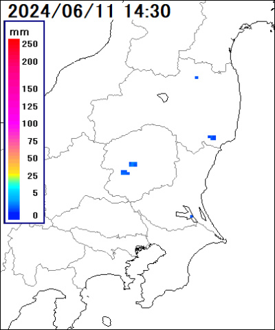 雨雲レーダー(栃木県)