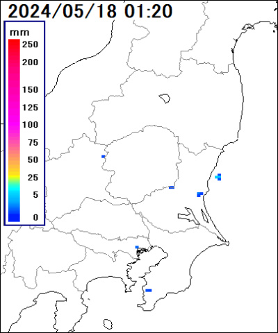 栃木県の雨雲レーダー
