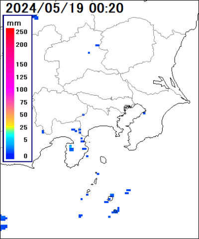 神奈川県の雨雲レーダー