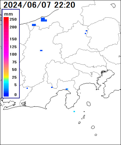 山梨県 富士川町の雨雲レーダー