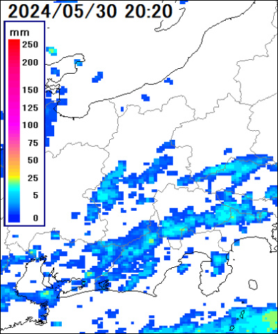 長野県の雨雲レーダー