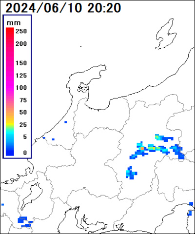 富山県 西部の雨雲レーダー
