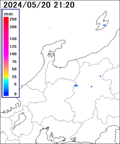 富山県の雨雲レーダー