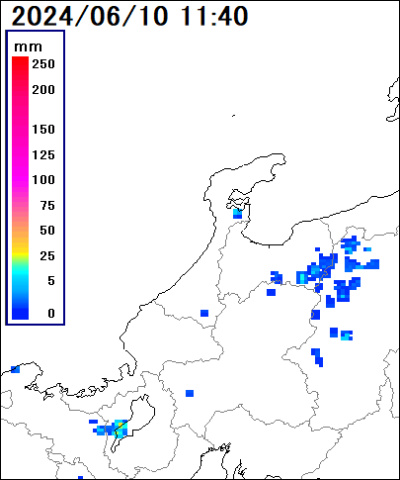 雨雲レーダー(石川県)