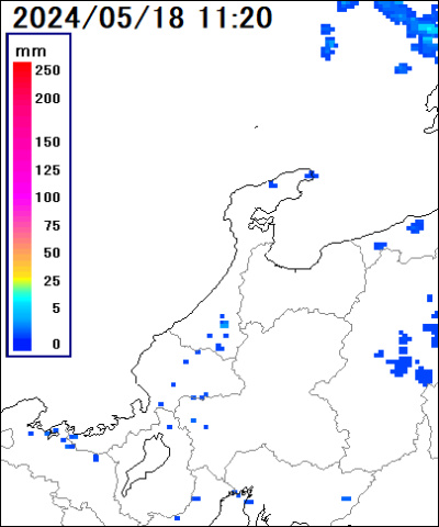石川県の雨雲レーダー
