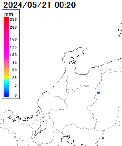 石川県 能登の雨雲レーダー