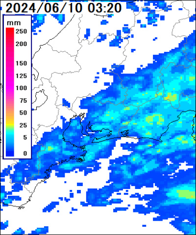 愛知県 名古屋市瑞穂区の雨雲レーダー