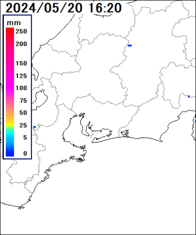 愛知県の雨雲レーダー