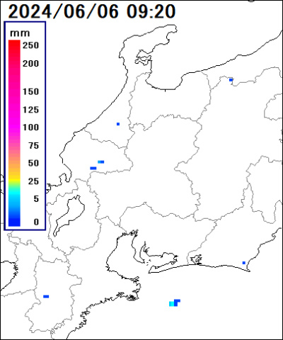 岐阜県 高山市の雨雲レーダー