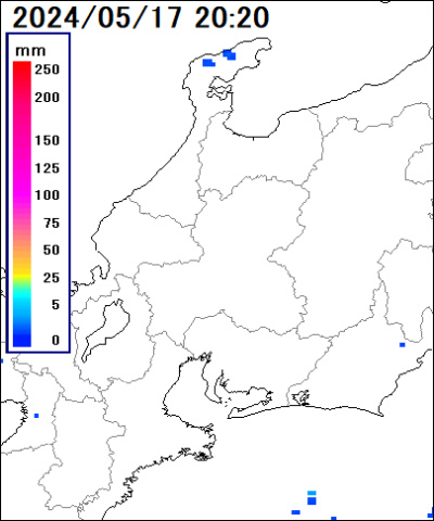 岐阜県の雨雲レーダー