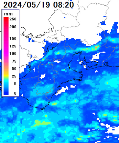 三重県の雨雲レーダー