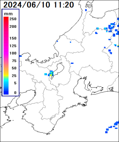 滋賀県 竜王町の雨雲レーダー