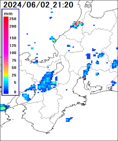 滋賀県 北部の雨雲レーダー