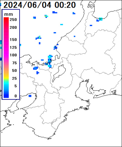 滋賀県 南部の雨雲レーダー