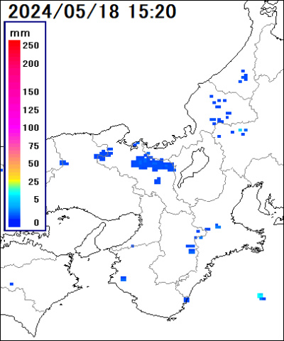 京都府の雨雲レーダー