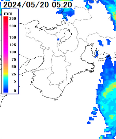 奈良県の雨雲レーダー