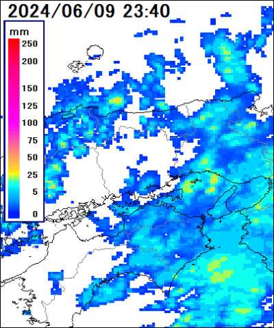 雨雲レーダー(岡山県)