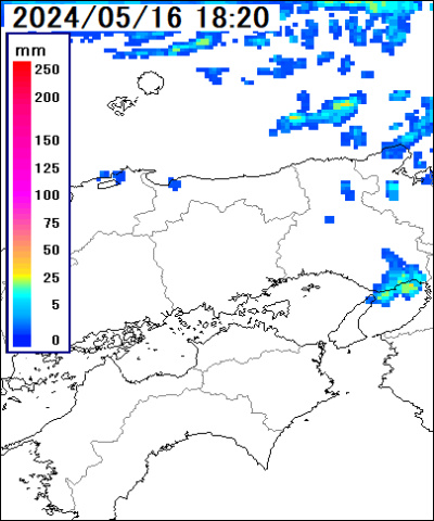 岡山県の雨雲レーダー
