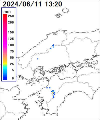 広島県 広島市南区の雨雲レーダー