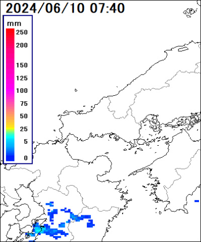 雨雲レーダー(山口県)