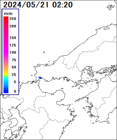 山口県の雨雲レーダー