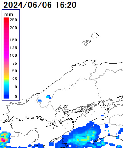 島根県 松江市の雨雲レーダー