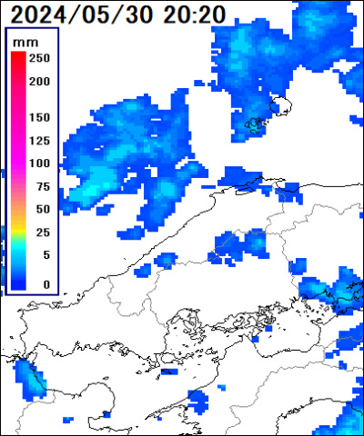 島根県 隠岐の雨雲レーダー