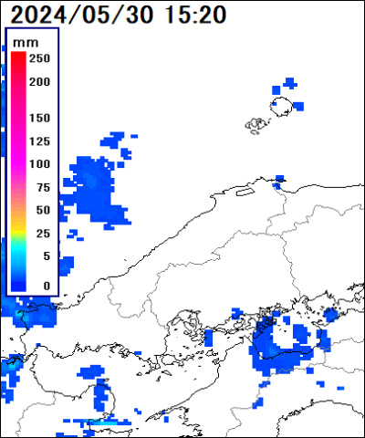 島根県 西部の雨雲レーダー