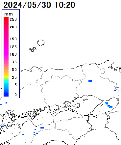 鳥取県 東部の雨雲レーダー
