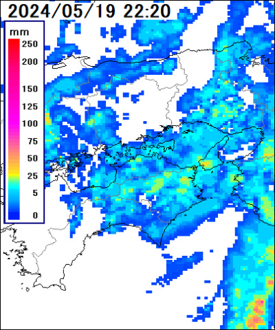 香川県の雨雲レーダー