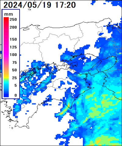 香川県の雨雲レーダー