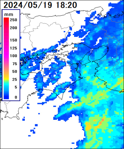 徳島県の雨雲レーダー