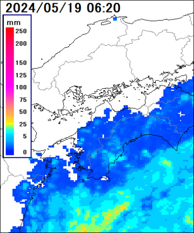 愛媛県の雨雲レーダー