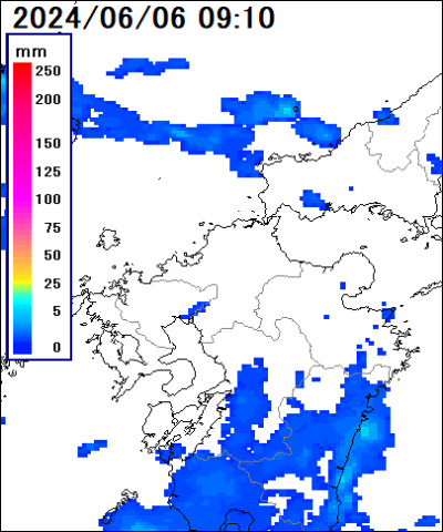 雨雲レーダー(福岡県)