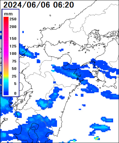 大分県 日田市の雨雲レーダー