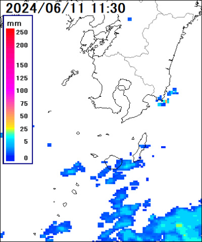 雨雲レーダー(鹿児島県)