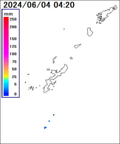 雨雲レーダー(沖縄県)