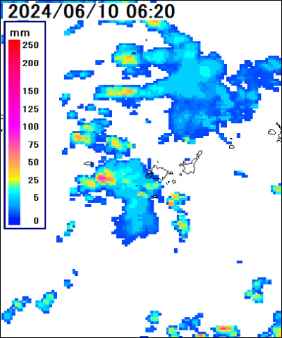 沖縄県 うるま市の雨雲レーダー