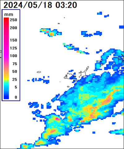 沖縄県の雨雲レーダー