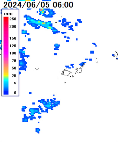 沖縄県 与那国島地方の雨雲レーダー
