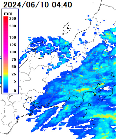 雨雲レーダー(北陸)