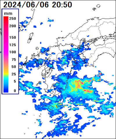 雨雲レーダー(九州)