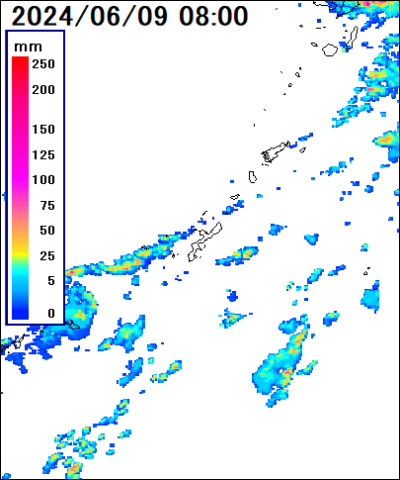 雨雲レーダー(沖縄)