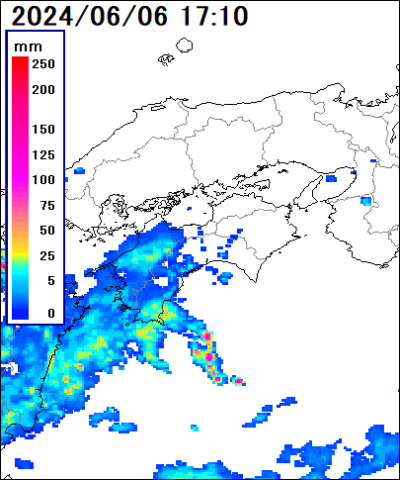 雨雲レーダー(四国)