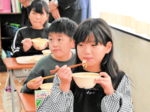 地元の味「伯州美人」堪能 米子市内小中学校16校の給食で提供