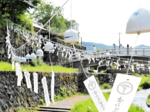 白磁奏でる音色涼やか 出石・谷山川
