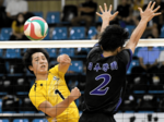 鳥取育英男子、惜敗 大接戦、終盤力尽く バレー