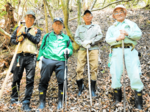 佐治の山城跡に光明 住民組織現地調査 遺構確認、図で再現